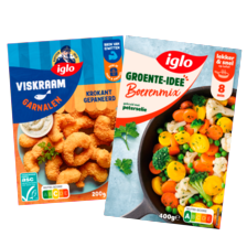 Iglo fish cuisine, viskraam, fish & fun of groente idee
lekkerbekjes familie